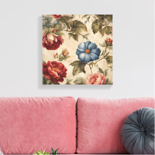 Victorian vintage Floral  Canvas Print