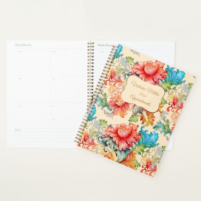 Victorian Vintage Floral Pattern Planner (Display)