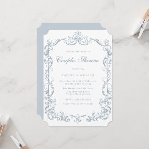 Victorian Vintage Frame Couples Shower Invitation