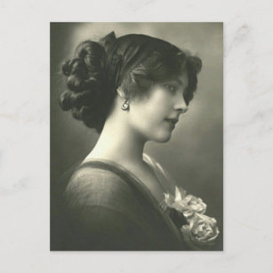 Victorian Vintage Girl Postcard