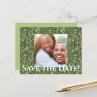Victorian Vintage Green Ivy Save the Date