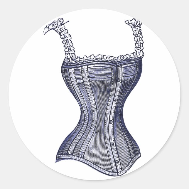 Victorian Vintage Lacy Corset Stickers (Front)