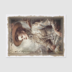 Victorian Vintage Lady Portrait Decoupage Tissue Paper