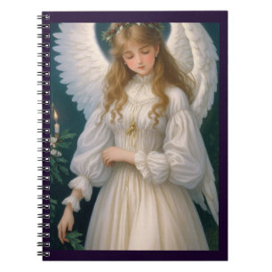 Victorian Vintage Retro Christmas Angel Notebook