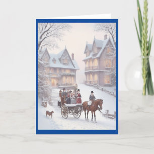 Victorian Vintage Retro Christmas Holiday Card