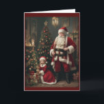 Victorian Vintage Retro Christmas Holiday Card<br><div class="desc">Our Vintage Christmas Cards collection is designed to capture the hearts of those who appreciate the grace and beauty of a bygone era. Sending these cards is like sending a piece of history, a reminder of the joy and warmth that the holiday season brings. Whether you're sending them to loved...</div>