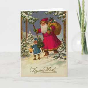 Victorian Vintage Retro Christmas Holiday Card