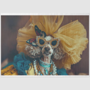 Victorian Vintage Royal Standard Poodle Decoupage Tissue Paper