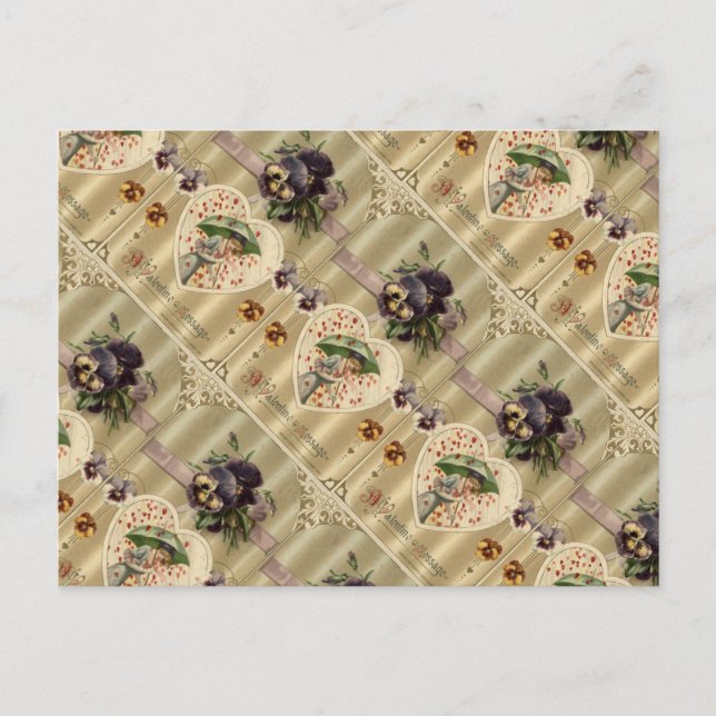 Victorian Vintage Valentine Postcard (Front)