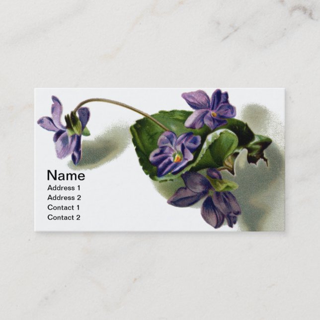 Victorian Violets Business Card (Front)