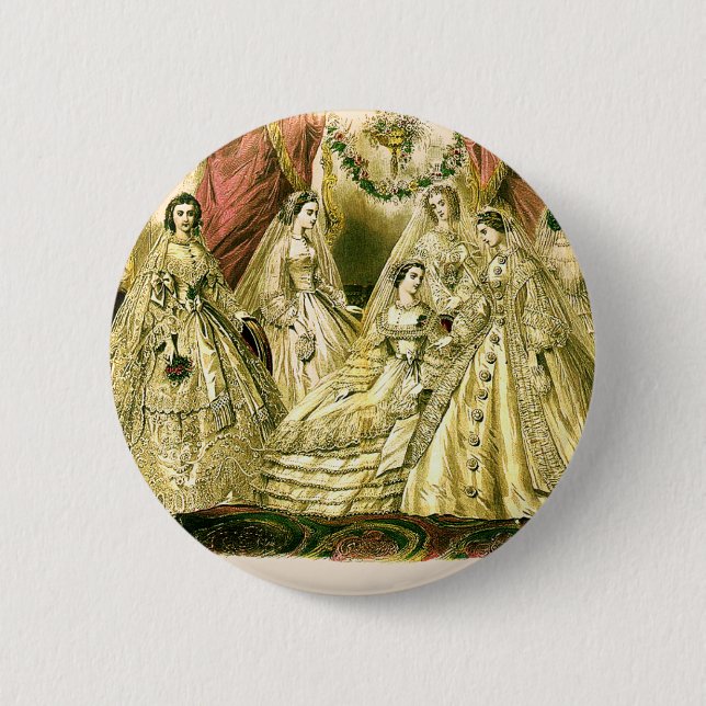 Victorian Wedding 6 Cm Round Badge (Front)