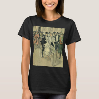 Victorian Wedding Bride and Groom Newlywed Bicycle T-Shirt