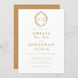 Victorian Wedding Crest Invitation