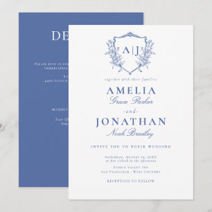 Victorian Wedding Crest Invitation