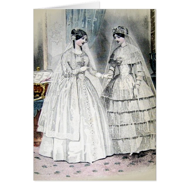 Victorian Wedding Dress Vintage Art (Front)
