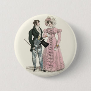 Victorian Wedding Man Woman Dressy Fashion 6 Cm Round Badge
