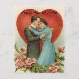 Victorian Wedding Save the Date Announcement Postcard
