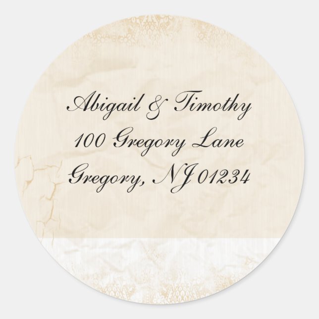 Victorian Wedding Sticker (Front)