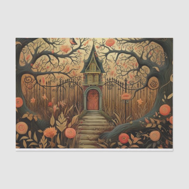 Victorian Whimsical Autumn Tissue Paper (Front)