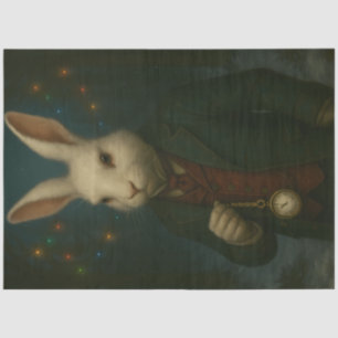 Victorian White Rabbit – Whimsical Fantasy Animal Tissue Paper