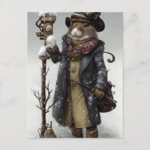 Victorian Winter Mouse Postcard