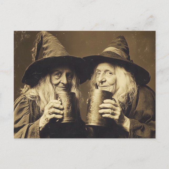 Victorian Witch Sepia Portrait style 10 Postcard (Front)