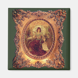 Victorian woman in elegant Victorian frame Magnet
