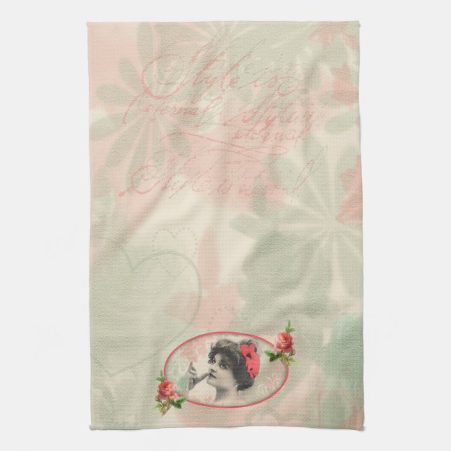 Victorian Woman Kitchen Towel (Vertical)