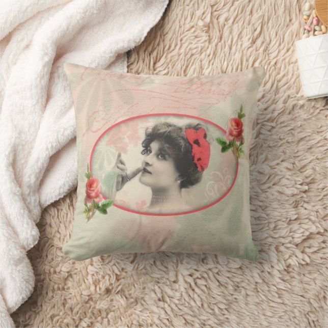 Victorian Woman Pillow (Blanket)