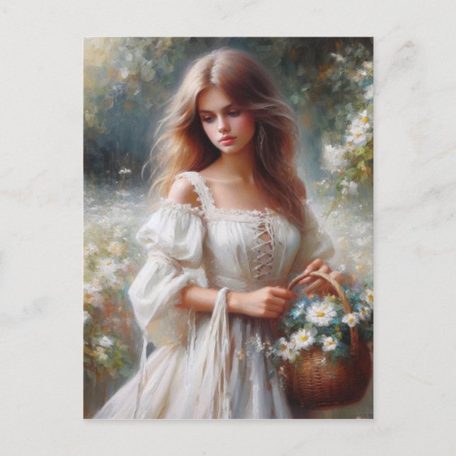 Victorian Woman Postcard (Front)