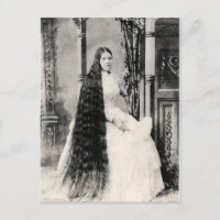Victorian Woman with Long Hair