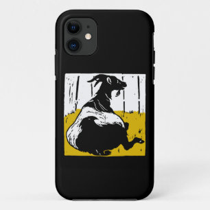 Victorian Wood Cut Black and White Goat Case-Mate iPhone Case