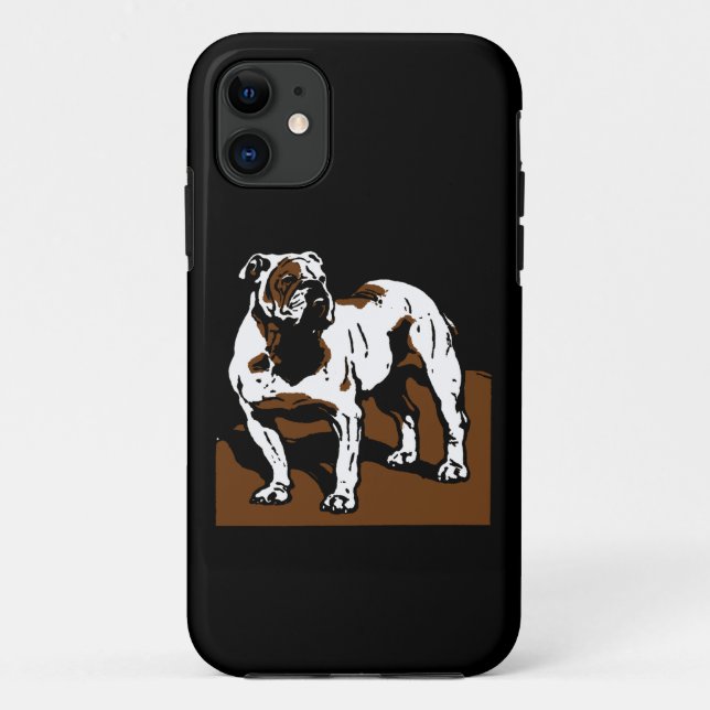 Victorian Wood Cut English Bulldog Case-Mate iPhone Case (Back)