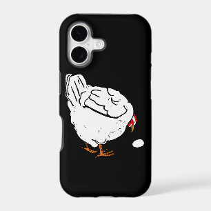 Victorian Wood Cut White Chicken and Egg