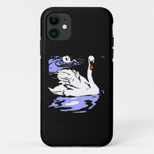 Victorian Wood Cut White Swans Swiming Case-Mate iPhone Case