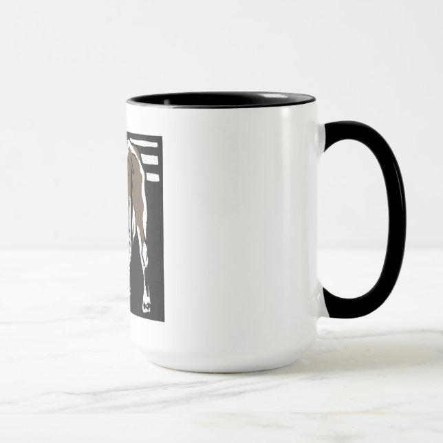 Victorian Woodcut Cow On Mug (Right)