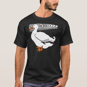 Victorian Woodcut Duck On T Shirt