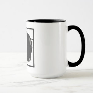 Victorian Woodcut Kitty Cat On Mug