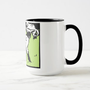 Victorian Woodcut Lambs On Mug