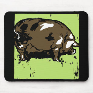 Victorian Woodcut Pig or Hog Mousepad