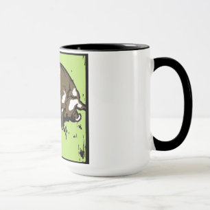 Victorian Woodcut Pigs On Mug