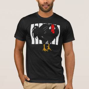 Victorian Woodcut Rooster On T Shirt