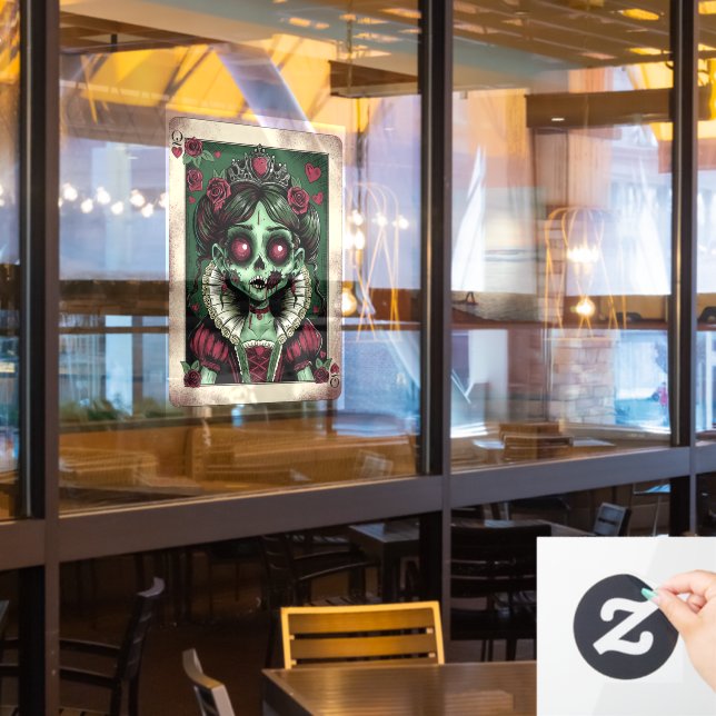 Victorian Zombie Queen of Hearts (Restaurant Window)
