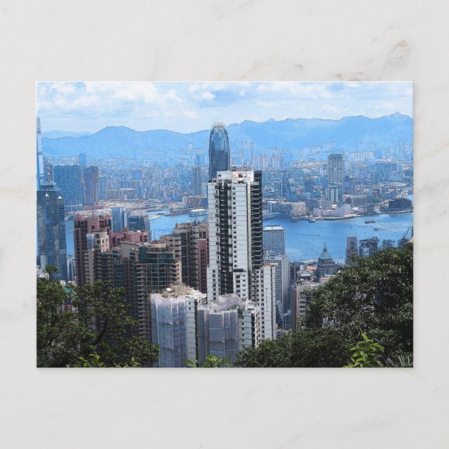 Victoria's Peak in HK Postcard (Front)