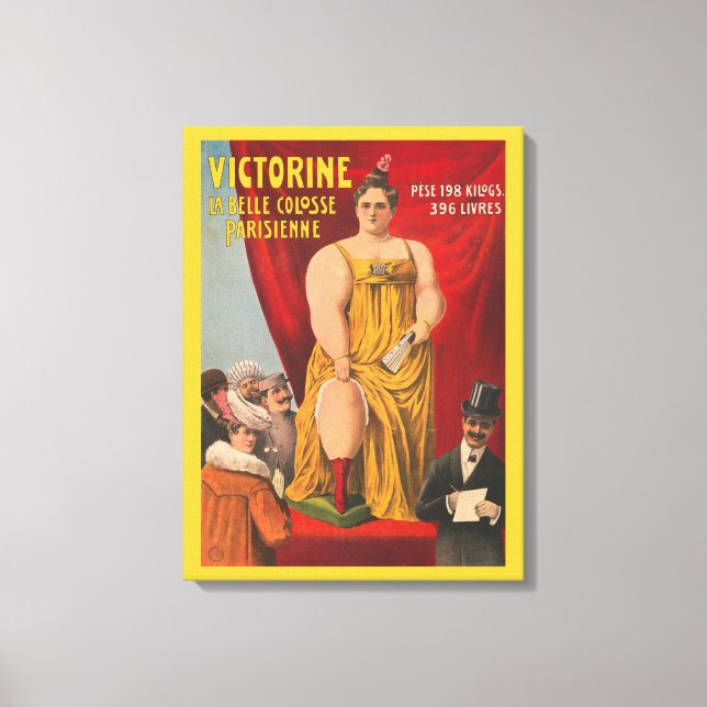 Victorine, The Beautiful Parisian Large Woman Canvas Print (Front)