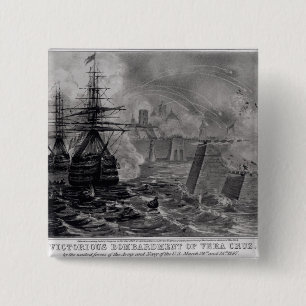 Victorious Bombardment of Vera Cruz 15 Cm Square Badge