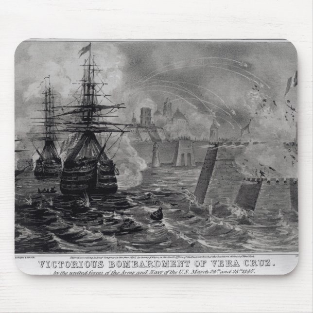 Victorious Bombardment of Vera Cruz Mouse Pad (Front)