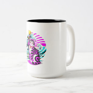 Victorious Cat - Graduation Celebration Gift Two-Tone Coffee Mug