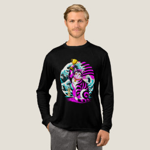 Victorious Maneki-neko - Japanese Good Luck Cat Tri-Blend Shirt