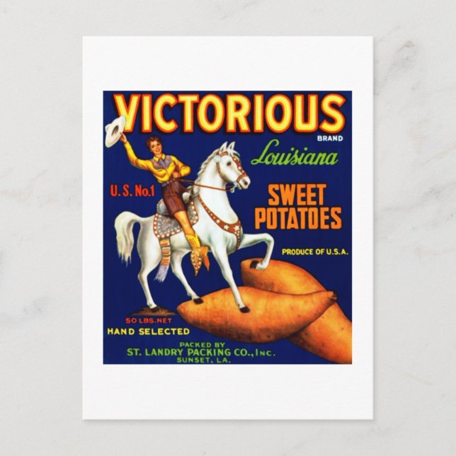 Victorious Sweet Potatoes Postcard (Front)